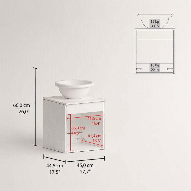 Meuble-lavabo avec lavabo intégré Wengue