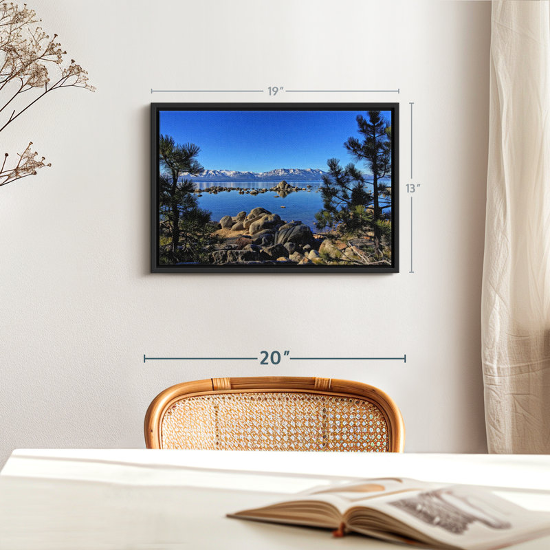 Nature «Lake Tahoe From Zephyr Cove», reproduction sur toile, H 13 po x l 19 po
