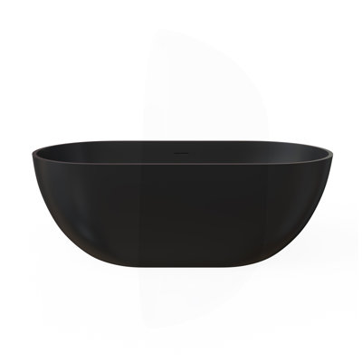 Baignoire de trempage à surface solide de 59 pouces - Baignoire profonde autoportante