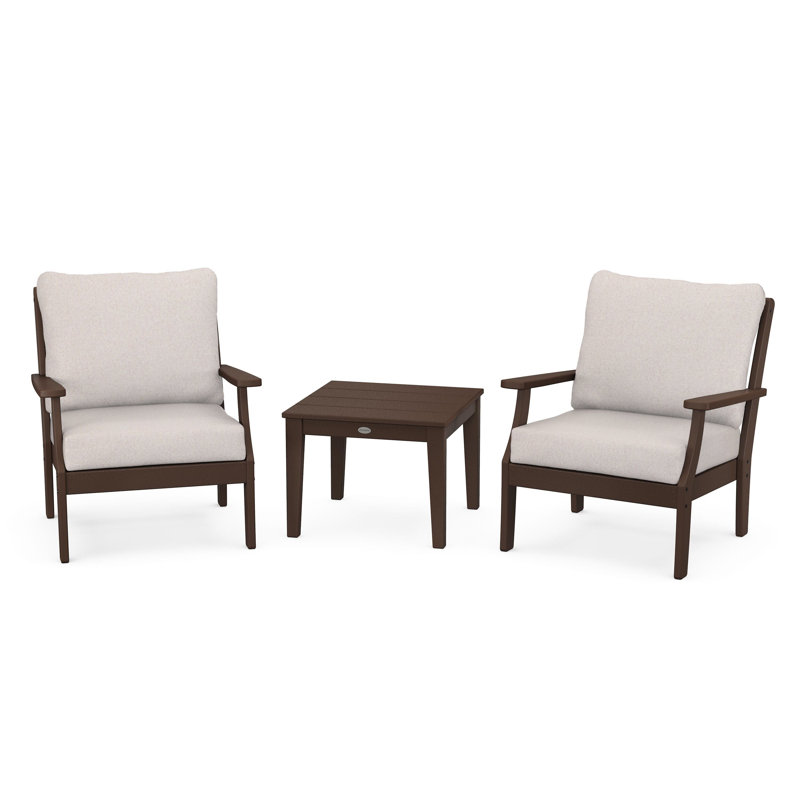 Braxton 3-Piece Deep Seating Set, Black, Spa