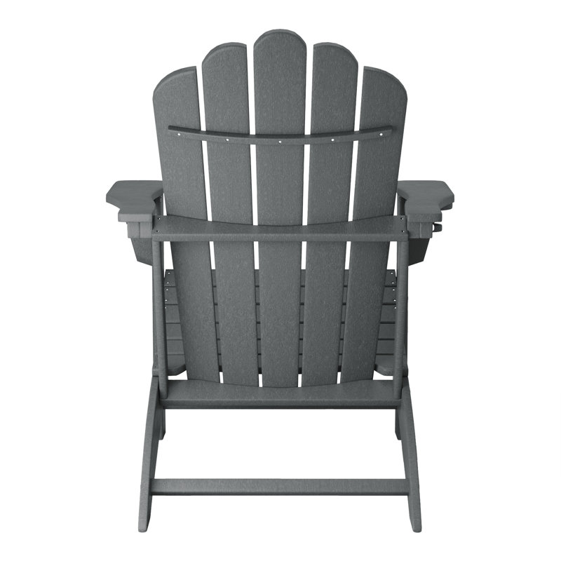 Outdoor Poly Adirondack Chair (Set Of 8), Gray