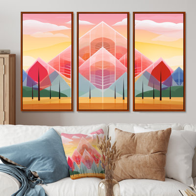 Tetbury - ensemble de reproductions d'art mural paysage abstrait