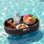 Plateau flottant de taille moyenne, plateau de service ovale pour les flotteurs de piscine, pour les bancs de sable, les spas et les fêtes, boissons de service de piscine, brunch
