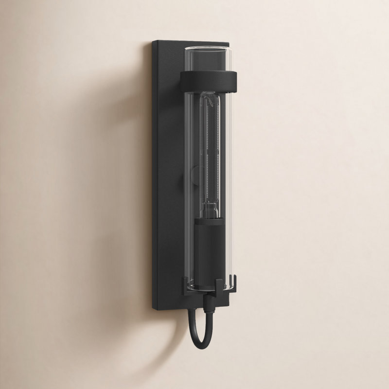 Cala Aluminum Wall Light, Black