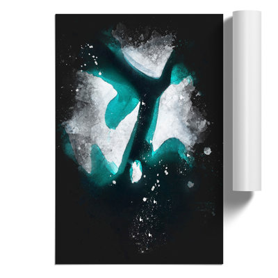 Iceberg in Greenland Paint Splash - Frameless Print