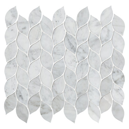 Carrara White 12 in. x 13 in. Honed Marble Mosaic Floor and Wall Tile