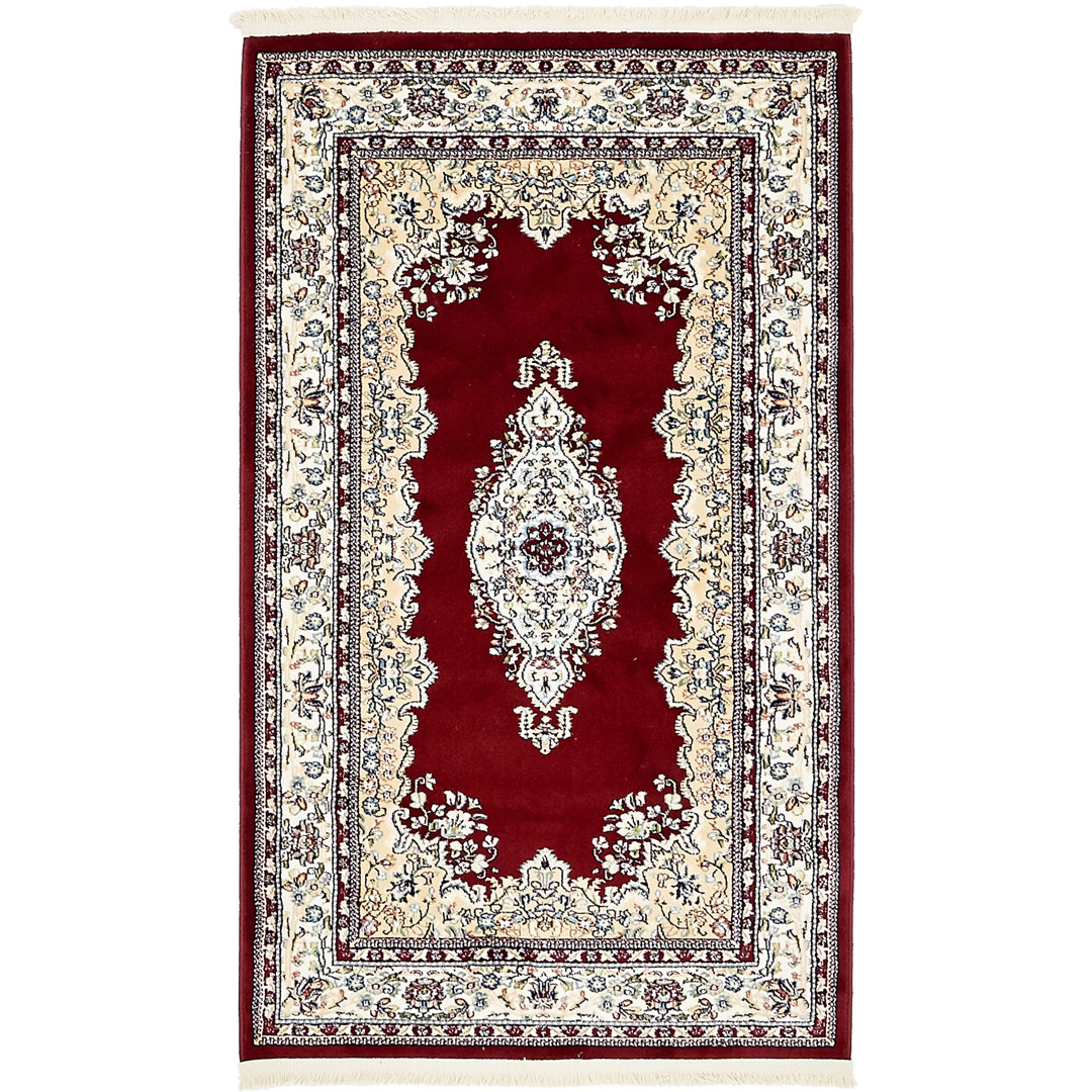 Amaris Oriental Burgundy/Tan Area Rug Charlton Home® Rug 