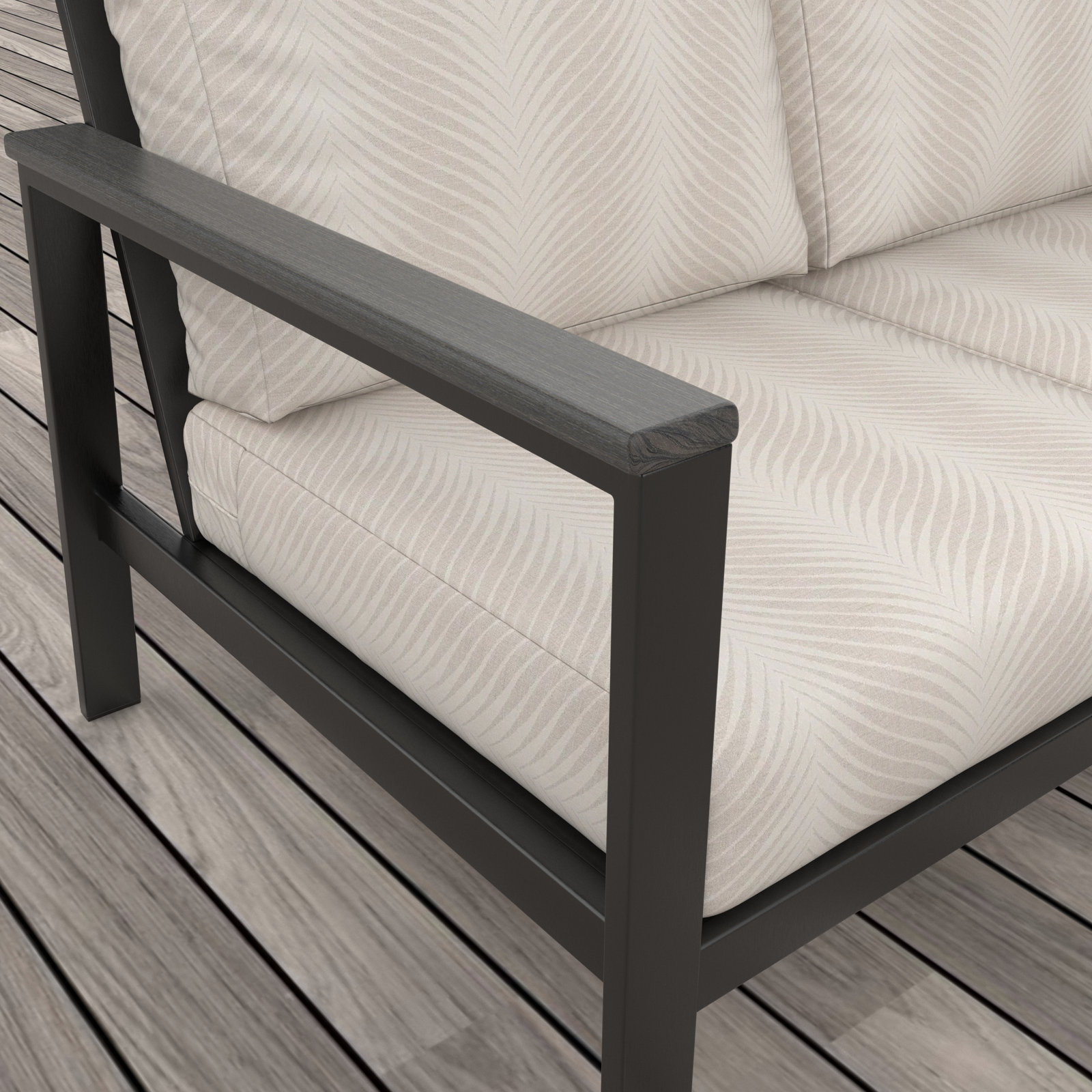 Townsend 80" Sunbrella® Patio Sofa, Sunbrella® Clock Out Cloud, Yes, Coastal Gray