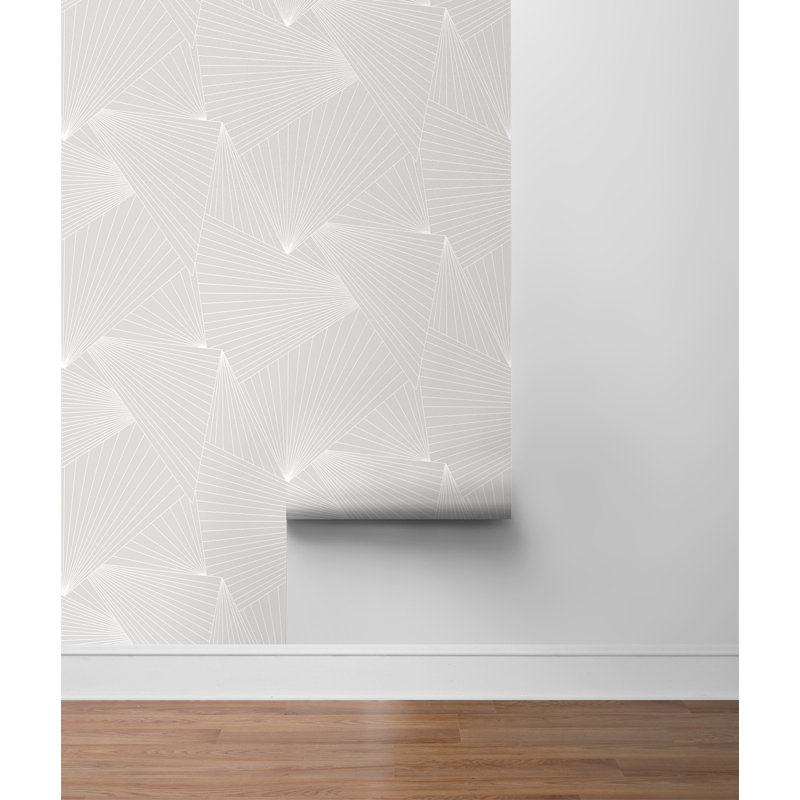 Rouleau de papier peint adhésif L 18 pi x l 20,5 po Obyrne, Gris