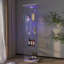 Vitrine moderne en verre avec lumières DEL, assemblage rapide, verre trempé, 1 porte, 4 tablettes, blanc
