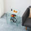 Table d'appoint en verre trempé 2 couches - table d'appoint polyvalente transparente pour le salon, le bureau et l'extérieur