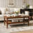 Rectangle Solid Wood Coffee Table with Storage Shelf