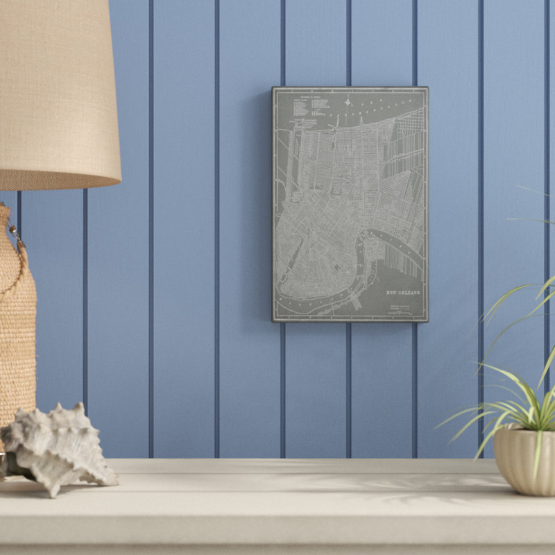 City Map of New Orleans by Vision Studio - Painting Print, Wrapped Canvas, 30cm H x 20cm W