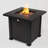 Aalana Square Steel Propane Smokeless Fire Pit Table with Lid