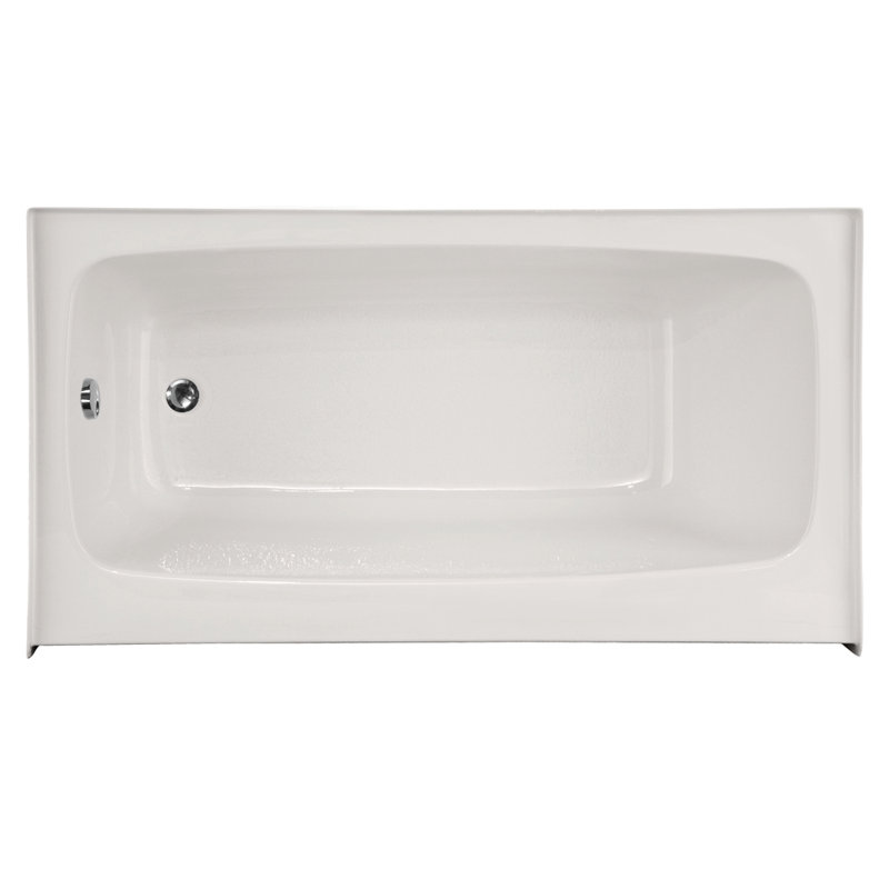 Regan 72'' x 32'' Soaking Acrylic Bathtub, Almond, Left