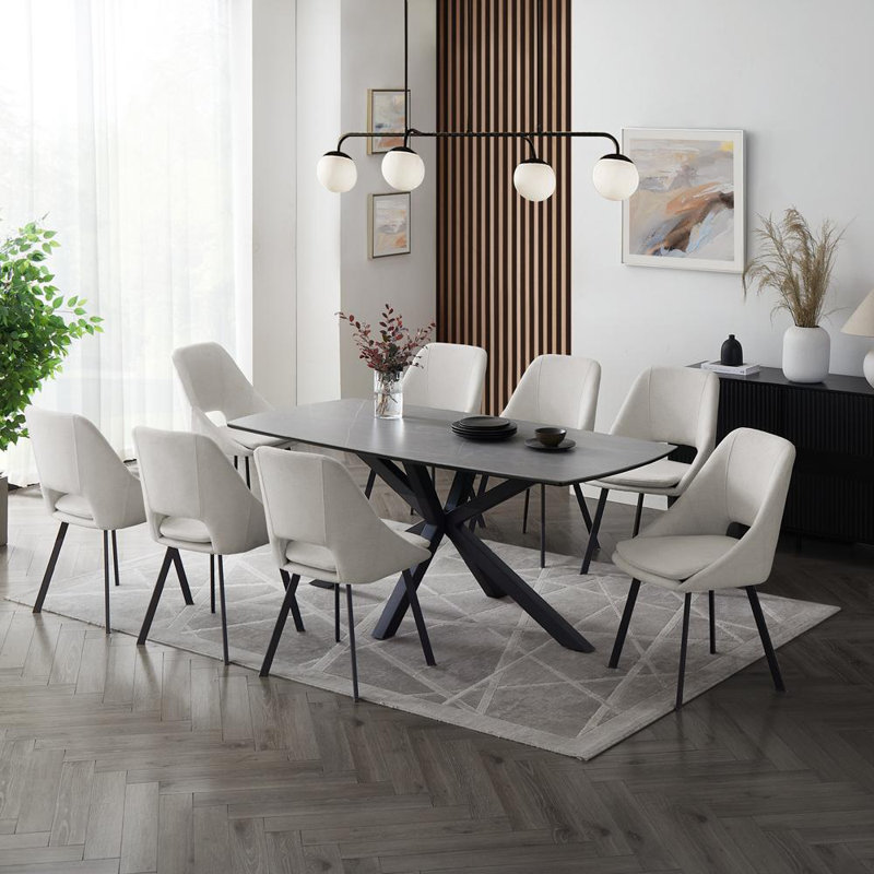 Deanie 8 - Person Dining Set, Ivory