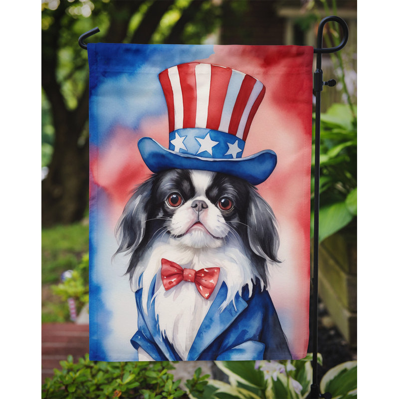Drapeau patriotique du jardin américain, Épagneul japonais noir