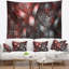 Tapisserie abstraite à texture de cristal rouge en acier-28496168