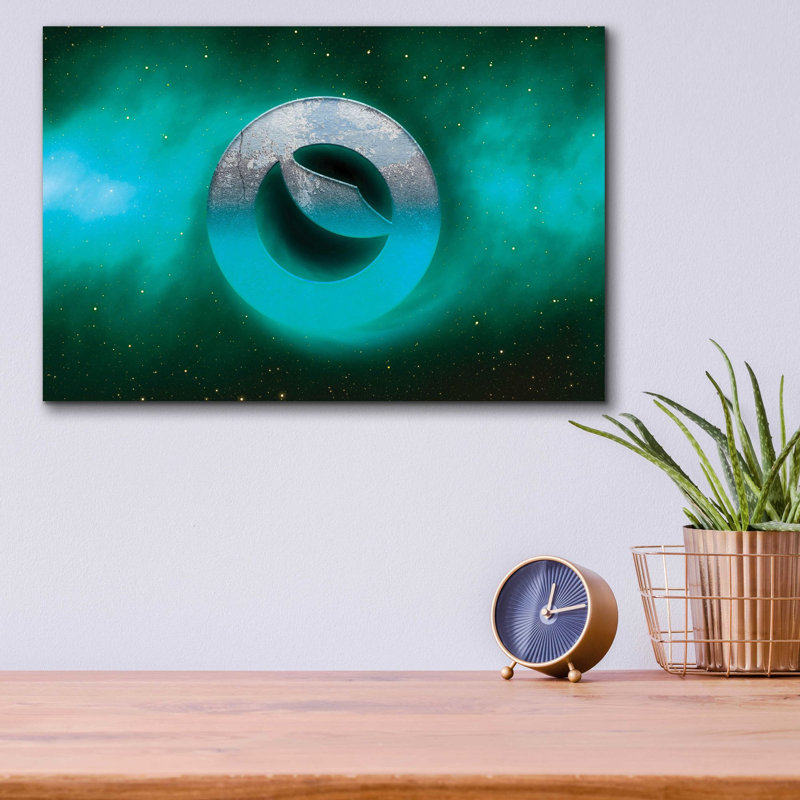 "Cosmic Crypto Luna" par Valentyn Artemenko, H 12 po x l 16 po x P 0,13 po