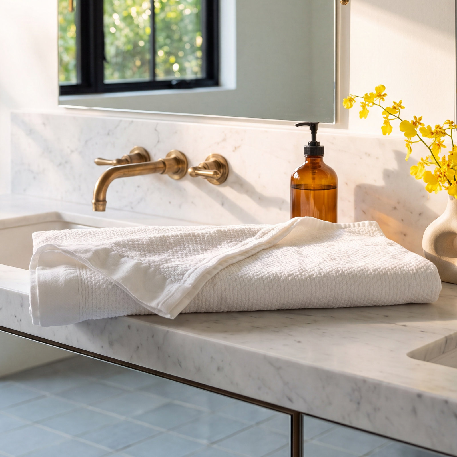 Adriatic Organic Organic 100% Cotton Lightweight Bath Sheet, Alpine White