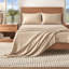 Heathered Cotton Blend Flannel Sheet Set-957236989-957236982