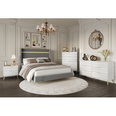 Anaika Corduroy 4-pieces Bedroom Set