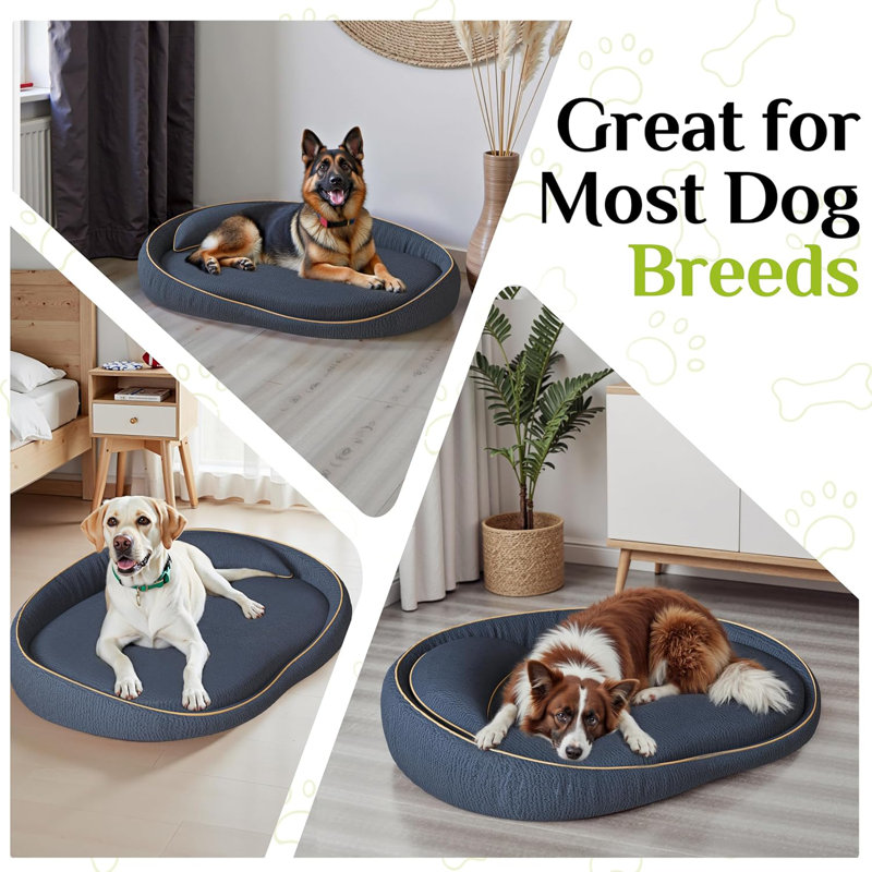 Orthopedic Microsuede Pet Bed, Blue