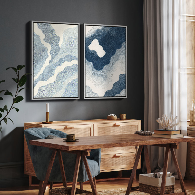 Art mural encadré abstrait rétro antique classique pour chambre à coucher, H 36 po x l 24 po, Blanc
