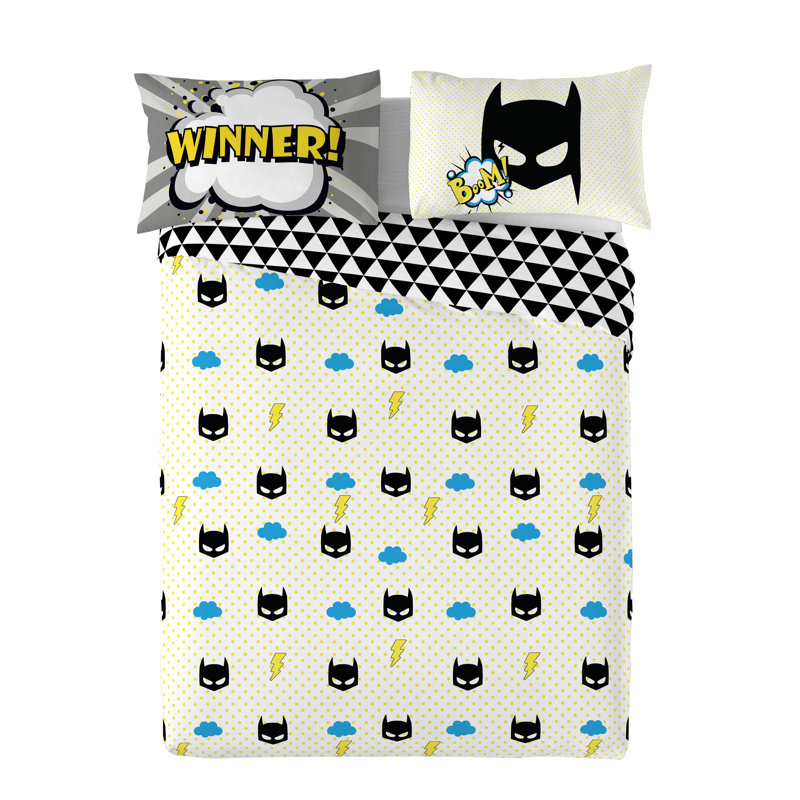 Ensemble de housse de couette 3 pièces Gouchee Home Superhero, Housse de couette grand + 2 grandes taies décorat