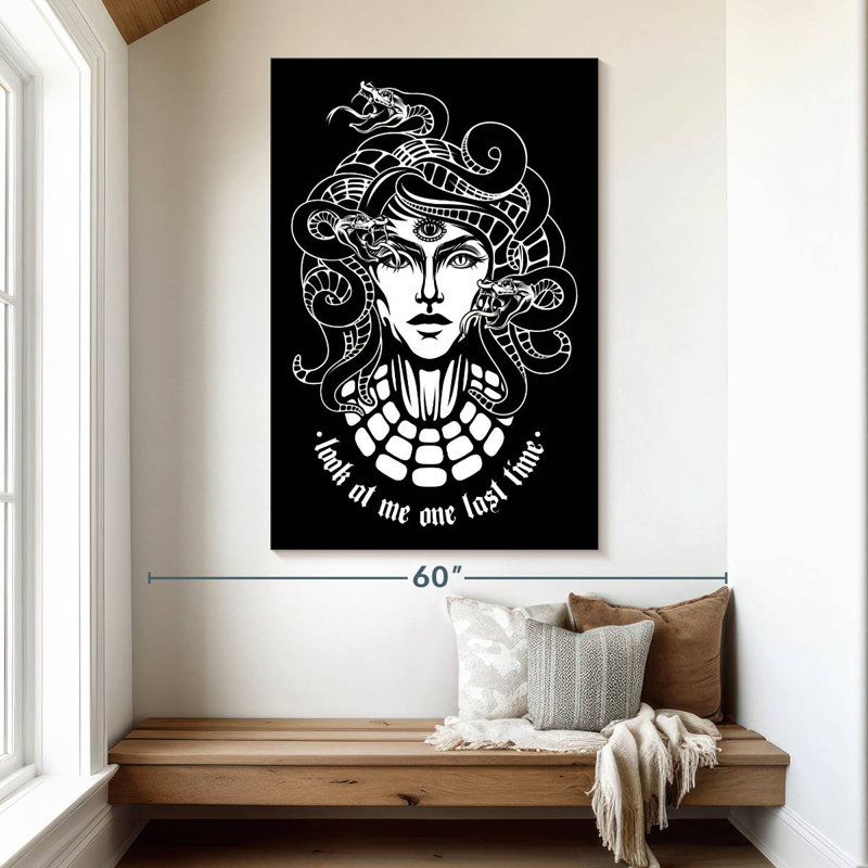 Kelan Medusa Quote, 51" H x 34" W