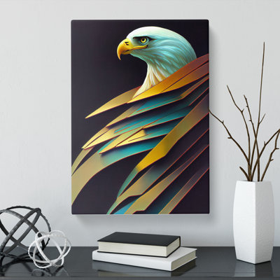 Springtown Eagle Futuristic - Wrapped Canvas