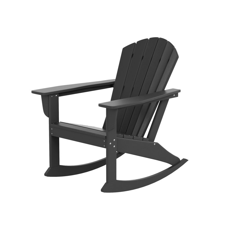 Chaise Adirondack berçante en PEHD Altura, Gris foncé