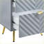 Table de chevet 2 tiroirs Gaines Grey