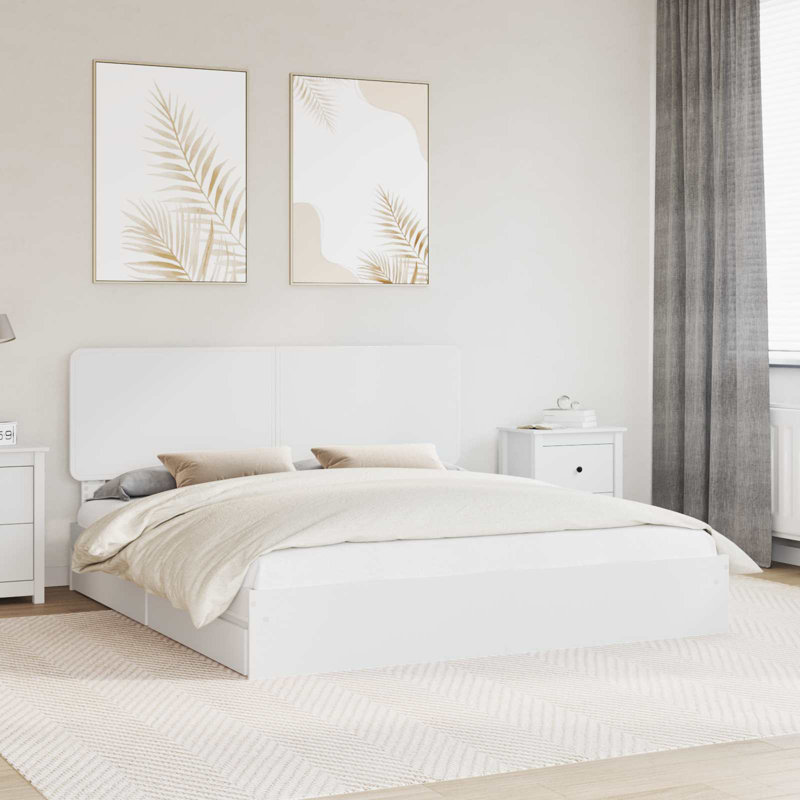 Bed, White, Kingsize (5')