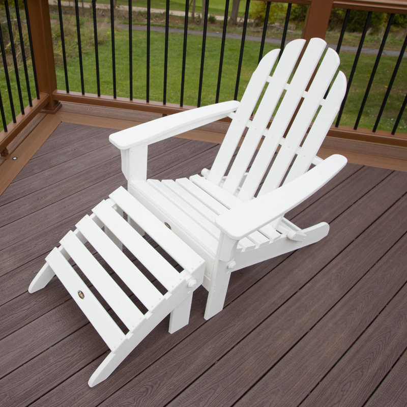 Ensemble de conversation 2 pièces POLYWOOD Cape Cod Adirondack, Blanc classique