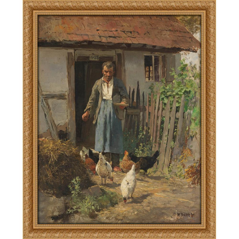 Die Futtertung der Hühner (ca. 1880), H 32 po x l 26 po x P 1,5 po