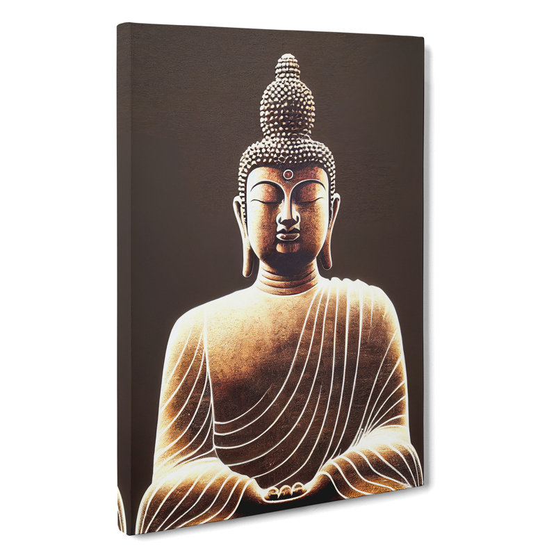 Gentle Buddha - Wrapped Canvas Print, 50cm H x 35cm W x 3cm D