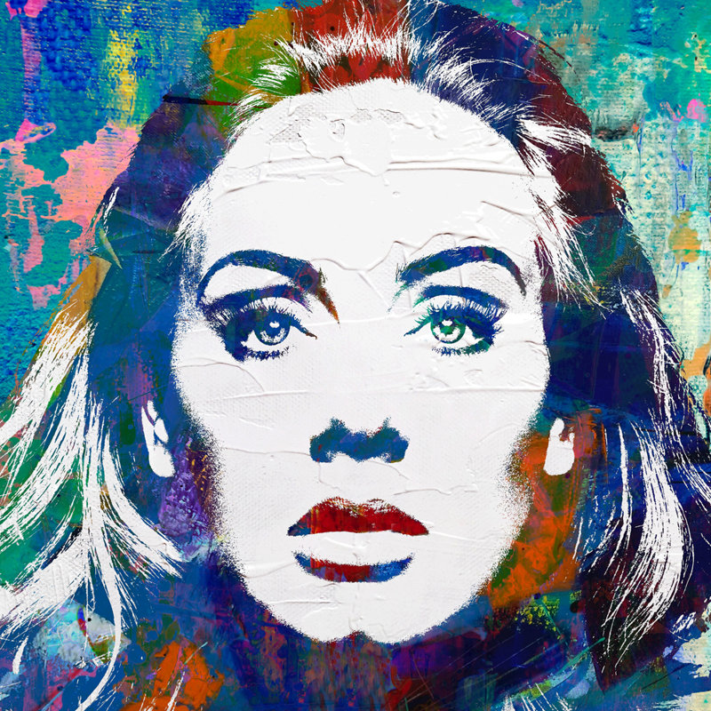 «Adele 2» par Stephen Chambers, impression sur toile tendue, L 15 po x H 15 po