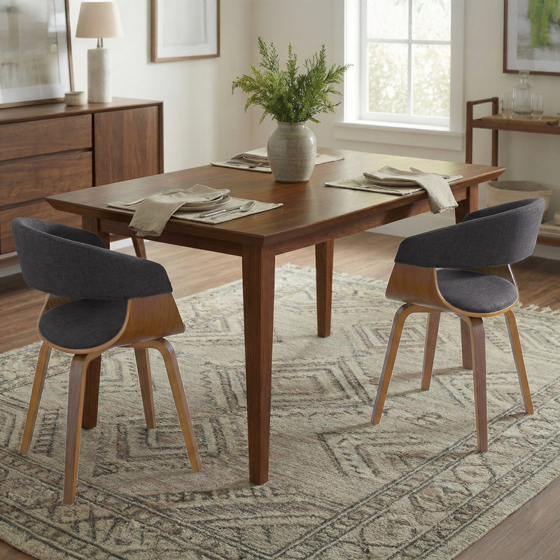 Colby 60"W Wood Contemporary Dining Table, Rectangle, Seats 6, Walnut