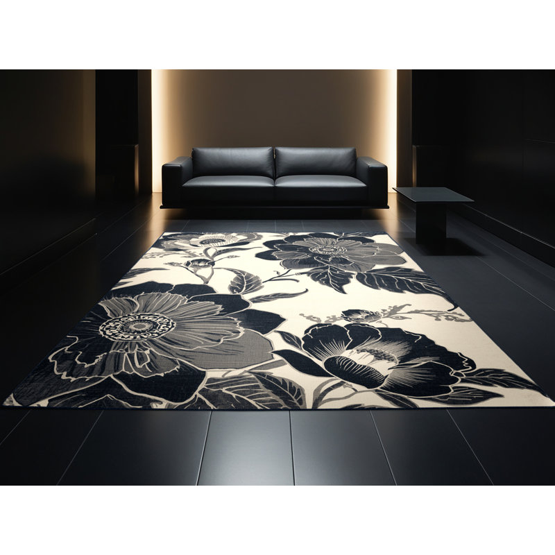 Tapis oriental doux et moelleux de style oriental classique en beige - reliure marine, 8 pieds carrés