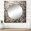 Pjero - Grand miroir mural carré en mosaïque Boho