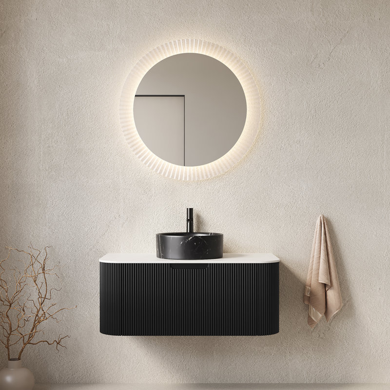 Meuble-lavabo et lavabo de 36 po Dina, Noir, 36"