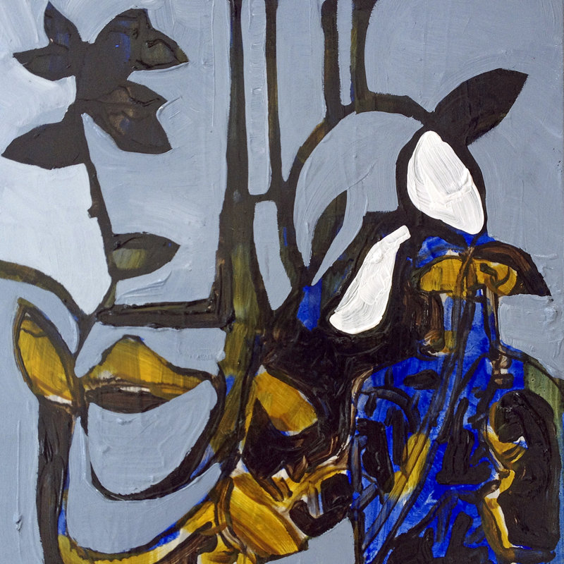 " Blue I ", 20" H x 20" W x 1.25" D