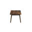 Table basse contemporaine en bois d'hévéa massif avec placage en noyer massif