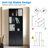 4-Tier Bookshelf With Door - Wooden Storage Bookcase, Display Cabinet For Home & Office, Black-431039884-406046992