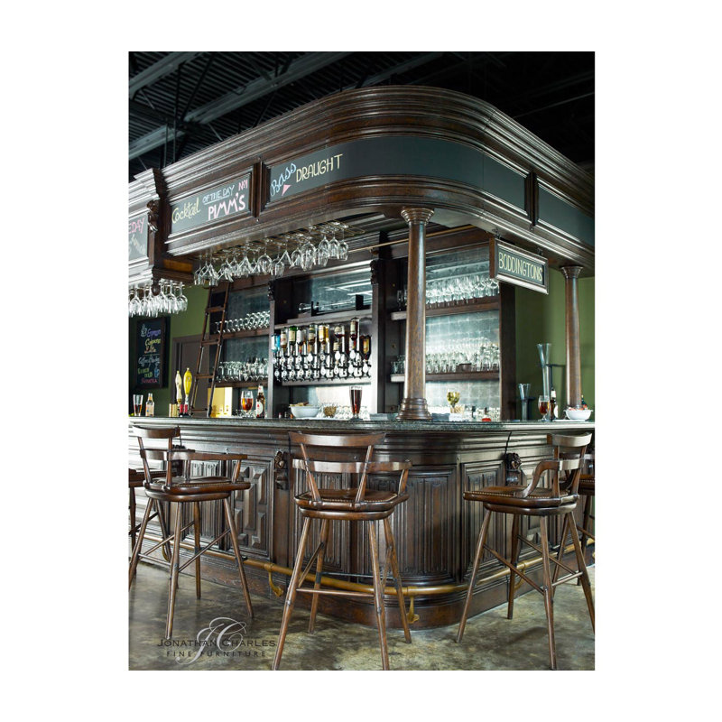 Sherwood Oak 30" Bar Stool, Distressed Oak