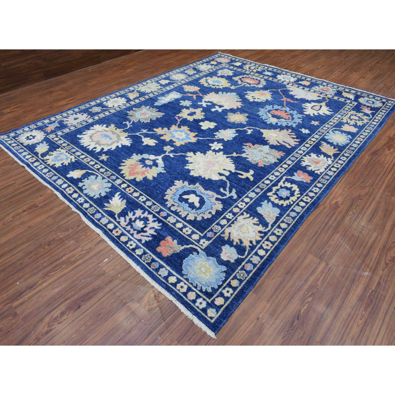 Tapis en laine noué à la main 9 po 2 po x 11 pi 5 po Oushak