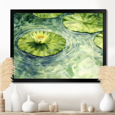 «Water Lotus Flower Tranquility At The Pond IV», impressions encadrées de lotus