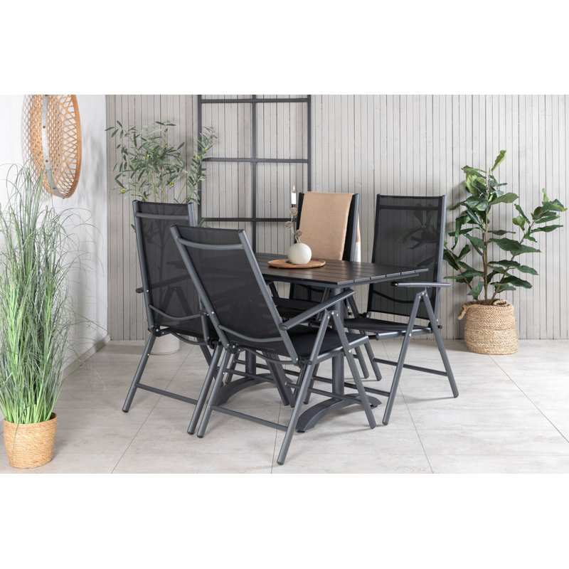 Ohe 4 - Person Patio Dining Set with Rectangular Table