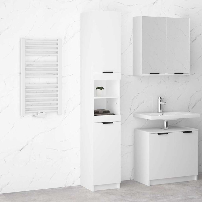Jonnathon Bathroom Cabinet, Blanc
